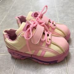 厚底スニーカー ピンク×パープルのサムネイル