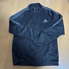 【未使用級タグ無し】adidas トラックジャケット ブラック　LLサイズのサムネイル