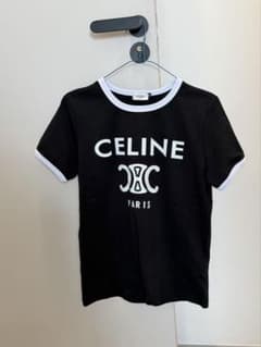 CELINE ロゴ Tシャツ ブラック 半袖 Mサイズ - メルカリ