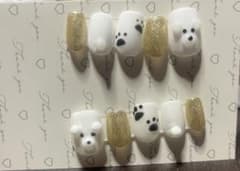 犬とクマデザイン ネイルチップのサムネイル