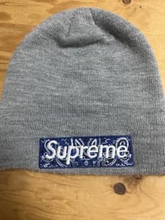 supreme   ニューエラ  ペイズリー柄   ビーニー   ニット帽のサムネイル