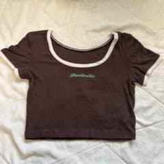 ブラウン クロップドTシャツのサムネイル