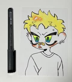 手描きイラスト オリジナル 金髪の少年のサムネイル