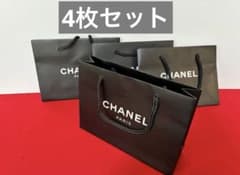シャネル CHANEL 紙袋 ショッパー 4枚セット 黒 - メルカリ
