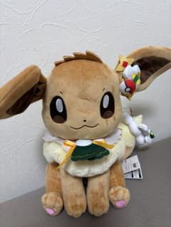 ポケパークカントー 限定 特大 イーブイ ぬいぐるみ 花飾り付き - メルカリ