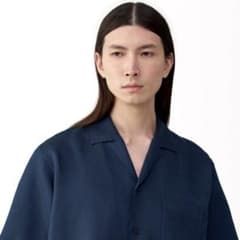 MUJI Labo リネンシルク開襟半袖シャツ Lサイズ m78802887482_1.jpg?1756090962
