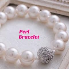パヴェボール ブレスレット パール アクセサリー ビジュー 結婚式 パーティ