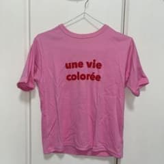 CHIP CLIP 半袖Tシャツ ピンク ロゴ入りのサムネイル