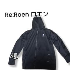 【Re:Roen】大きいサイズ 4L ジップアップパーカー スカル 黒 ロエンのサムネイル