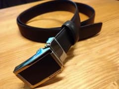 BURBERRY ダークブラウン レザー ベルトのサムネイル