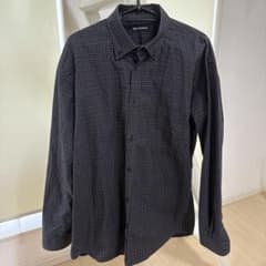 BALENCIAGA チェックシャツ バックロゴ　シャツ37 美品のサムネイル