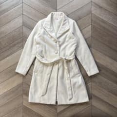 RyuRyu ベルーナ ロングコート アイボリー L ベルト付き アウター