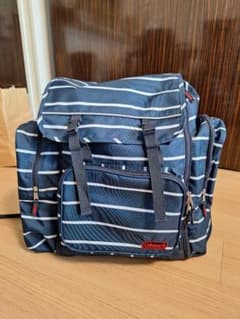 Coleman 大きめリュック ネイビー ボーダー　修学旅行・宿泊研修に！