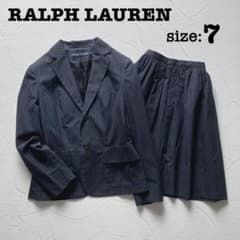 ✨ラルフローレン✨スカートスーツ セットアップ ネイビー ストライプ