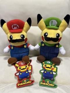 マリオピカチュウ/ルイジピカチユウ　ぬいぐるみセット マリオピカチュウ マリオ＆ルイージぬいぐるみセット - メルカリ