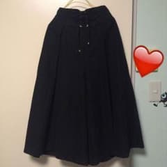 fint ベロア素材パンツ 黒 編み上げのサムネイル