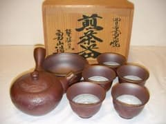 万古焼　煎茶器（榮峰窯　勇山造）のサムネイル