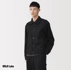 【RDP様】MUJI Labo　紳士 再生ポリエステルデニムジャケット　黒 RDP様】MUJI Labo 紳士 再生ポリエステルデニムジャケット 黒 - メルカリ