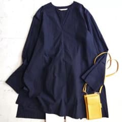 美品♪カレンソロジー タイプライター コットン スキッパーブラウス 