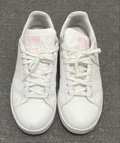 adidas STAN SMITH J スタンスミス白スニーカー24㎝　ピンク