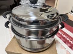 ステンレス 蒸し器セット 重ね式のサムネイル