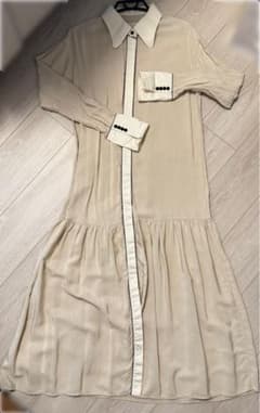 【TODAYFUL】ドットシャツドレス ワンピース つけ襟 36のサムネイル