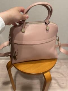 【即購入オッケ最終値下！】FURLAピンクハンドバッグ取り外し可能ストラップ付のサムネイル