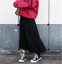 グレイル＊プリーツロングスカート＊黒ブラックレディースのサムネイル