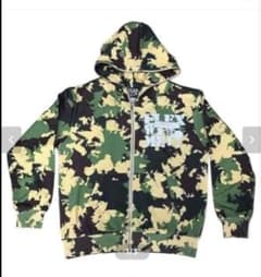 flexwitme パーカー Sサイズ 迷彩柄フルジップパーカーのサムネイル