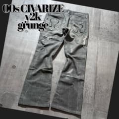 00s CIVARIZE flare black denim pants y2k - メルカリ