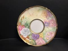 大倉陶園　花園　ソーサー　手描き　ハンドペイント　カップ無しのサムネイル