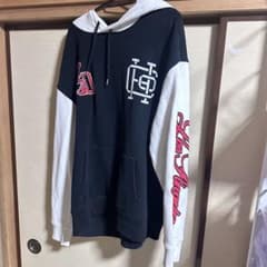 Hollister XL フード付きパーカー 黒/白のサムネイル