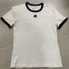 courrèges 半袖Tシャツ ホワイト/ネイビー サイズ1のサムネイル