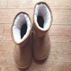 【美品】ムートン風ショートブーツ キャメル Mサイズ