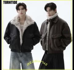 TURNTIDE ショート 裏ファー フェイクレザー 中綿ジャケット BUYMA 