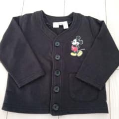 中古・Disney ミッキーマウス カーディガン ブラック 90cmのサムネイル