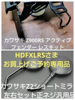Z900RSアクティブ フェンダーレスキット & Z2ショートミラーまとめて出品 Z900RSアクティブ フェンダーレスキット & Z2ショートミラーまとめて