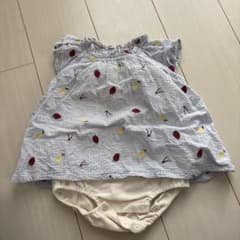 petit main フルーツ刺繍 ロンパース 80のサムネイル