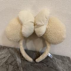 ディズニー ミニー カチューシャ ボア アイボリーのサムネイル