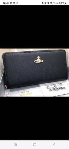 Vivienne Westwood サフィアーノ　レザー　長財布　黒　未使用品のサムネイル