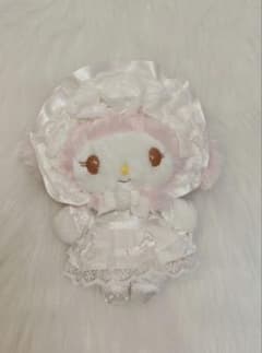 マイメロディ ぬいぐるみ ウェディング　レースデザイン マイメロディ 白 マスコット ウェディングドレス レースデザイン