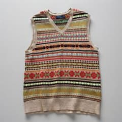 POLO RALPH LAUREN フェアアイル柄 ニットベスト L カシミヤ混 - メルカリ