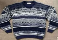 ☆80s USA製 SEARSノルディック柄セーター 総柄ボーダーL - メルカリ
