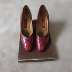 昭和レトロ Diana レッド レザー パンプス 22.5cmのサムネイル