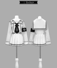 Mサイズ DimMoire学園セーラーSETUP【White】 地雷系 ゴシック - メルカリ