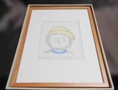 山中現「黄色の帽子」ED25 額装付 木版画 真作 美品 山中現「黄色の帽子」限定数25 額装付 木版画 真作 美品 - メルカリ