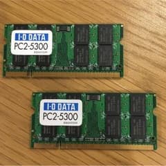 アイオーデータ ノート用メモリ PC2-5300 2GB×2のサムネイル