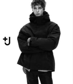 美品 UNIQLO +J 2020 ハイブリッドオーバーサイズダウンパーカ 黒S