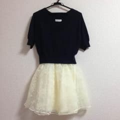 dazzlin♡ニットチュールワンピのサムネイル