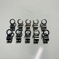 腰道具　ダブルタクト　D環止め　チェーン受け金具　カスタム　10個セットのサムネイル